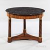 French Empire Marble-top Occasional Table