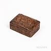 Carved Boxwood Snuff Box and Cover
