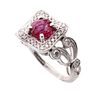 Natural Ruby & Diamonds 18k Ring