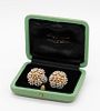 Spritzer & Furhmann 18k  6.91Ctw Diamonds & Opal Earrings 