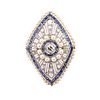 Diamonds, Pearls & Sapphires 18k gold Ring