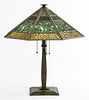 Bradley & Hubbard Slag Glass Table Lamp