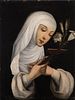 Italian school, XVII century. 
"Saint Catherine of Siena". 
Oil on canvas.