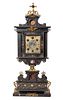 Reliquary. Italy, XVII century. 
Ebonized wood complemented with silver colors.