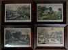 SET OF 4 CURRIER & IVES HOMESTEAD SERIES