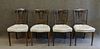SET OF 4 REGENCY ROSEWOOD INLAID CHAIRS