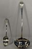 GEO III STERL. SILV. PUNCH LADLE & TABLESPOON