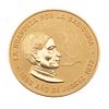Moneda La Grandeza por la Sabiduria en oro amarillo ley .875. Peso: 45.0 g.