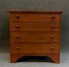 WATERVLIET, NY SHAKER FOUR DRAWER CHEST C.1840