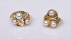 Two 14k Gold Arts & Crafts Pearl Rings