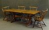 HUNT COUNTRY TRESTLE TABLE & 4 CHAIRS