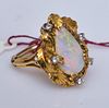 18k Gold Opal and Diamond Ring