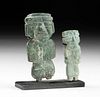 Pair of Miniature Teotihuacan Greenstone Figurals