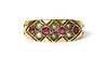 A Victorian 15ct gold ruby and split pearl ring,