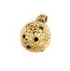 A gold ruby, sapphire and diamond set globe locket,