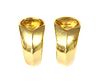 A pair of gold citrine 'J' hoop earrings, by Marina B,