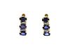 A pair of gold sapphire and diamond earrings,