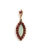 A gold opal and ruby pendant,
