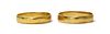 Two 22ct gold wedding rings,