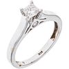 RING WITH DIAMONDS IN 14K WHITE GOLD 1 princess cut diamond ~0.30 ct and brilliant cut diamonds ~0.06 ct. Size: 6 ¾ | ANILLO CON DIAMANTES EN ORO BLAN