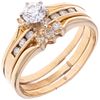ALLIANCE RING WITH DIAMONDS IN 14K YELLOW GOLD 1 Brilliant cut diamond ~0.30 ct Clarity: I1-I2. Weight: 5.6 g. Size: 8 ¼ | ALIANZA CON DIAMANTES EN OR