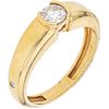 SOLITAIRE RING WITH DIAMOND IN 18K YELLOW GOLD 1 Brilliant cut diamond ~0.35 ct Clarity: VS2-SI1. Weight: 4.5 g. Size: 7 | ANILLO SOLITARIO CON DIAMAN