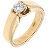 SOLITAIRE RING WITH DIAMOND IN 14K YELLOW GOLD 1 Brilliant cut diamond ~0.40 ct Clarity: I1-I2 | ANILLO SOLITARIO CON DIAMANTE EN ORO AMARILLO DE 14K 