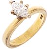 SOLITAIRE RING WITH DIAMOND IN 14K YELLOW GOLD 1 Marquise cut diamond ~0.35 ct Clarity: VS2-SI1. Size: 3 ¾ | ANILLO SOLITARIO CON DIAMANTE EN ORO AMAR