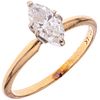 SOLITAIRE RING WITH DIAMOND IN 14K YELLOW GOLD 1 Marquise cut diamond ~0.70 ct Clarity: I2-I3 Size: 7 ¼ | ANILLO SOLITARIO CON DIAMANTE EN ORO AMARILL
