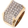 RING WITH DIAMONDS IN 18K YELLOW GOLD Brilliant cut diamonds ~4.70 ct. Weight: 34.2 g. Size: 12 | ANILLO CON DIAMANTES EN ORO AMARILLO DE 18K con diam