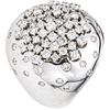 RING WITH DIAMONDS IN 18K WHITE GOLD, DAMIANI Brilliant cut diamonds ~1.50 ct. Weight: 15.1 g. Size: 7 ½ | ANILLO CON DIAMANTES EN ORO BLANCO DE 18K D