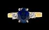 Suna Brothers Oval Sapphire and Diamond Ring