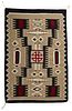 A Navajo Ganado-style storm pattern rug