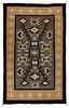 A Navajo Two Grey Hills storm pattern rug