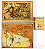 Three Circus imagery games, late 19th c.