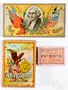 Three patriotic themed board games, ca. 1890