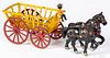 Kyser & Rex cast iron horse drawn hay wagon