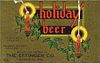 1941 Effinger Holiday Beer 12oz Christmas Label Baraboo, Wisconsin