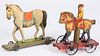 Gibbs paper lithograph animated horse pull toy