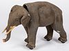 Large composition nodding head elephant pull toy