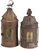 Two tin lanterns, 19th c.