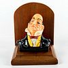 Royal Doulton Bookend Ceramic Character Bust, Mr. Micawber
