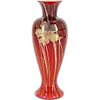 Steuben Red Aurene Iridescent Floral Vase