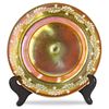 Steuben Gold Calcite Plate With Floral Etching