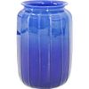 Steuben Midnight Blue Jade Ribbed Glass Vase