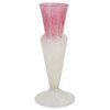 Steuben White Cluthra and Rose Cluthra Vase