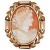 Antique 14k Gold and Cameo Pendant
