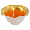 Steuben Gold Calcite Scalloped Bowl