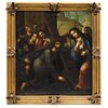 CUARTA ESTACIÓN DEL VÍA CRUCIS: JESÚS SE ENCUENTRA CON SU MADRE. MEXICO, 19TH CENTURY Oil on canvas. 38.2 x 35.4" (97.2 x 90 cm) | CUARTA ESTACIÓN DEL