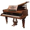 PIANO (SEMI GRAND) ENGLAND, 19TH CENTURY John Broadwood & Sons, Series number 10309 Made in walnut, 36.6 x 54.3 x 89.3" (93 x 138 x 227 cm) | PIANO (S